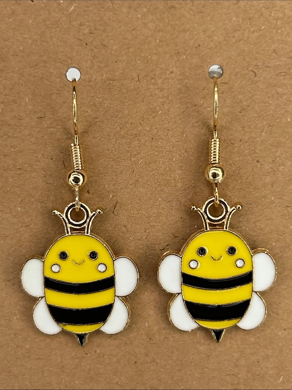 Cute Yellow Bee Dangle Earrings – Women Fashion Jewelry